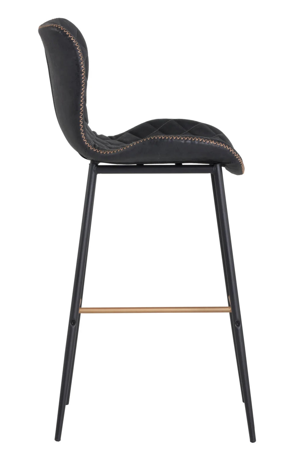 Luxury Upholstered Modern Leather Look Bar Stool European Style for Villa