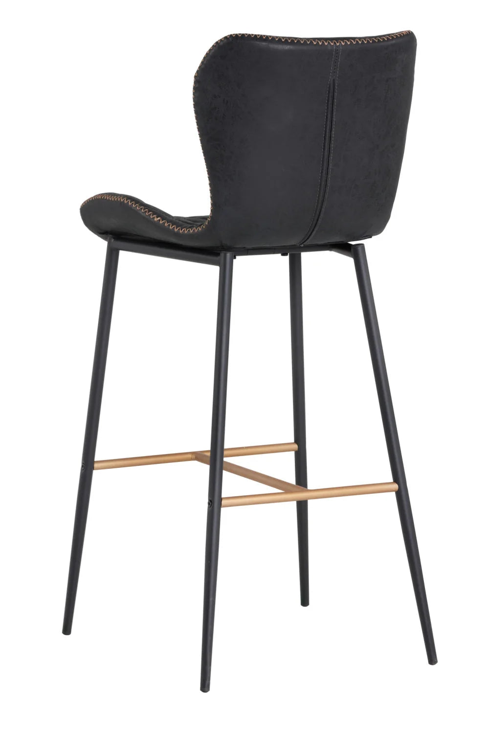 Luxury Upholstered Modern Leather Look Bar Stool European Style for Villa