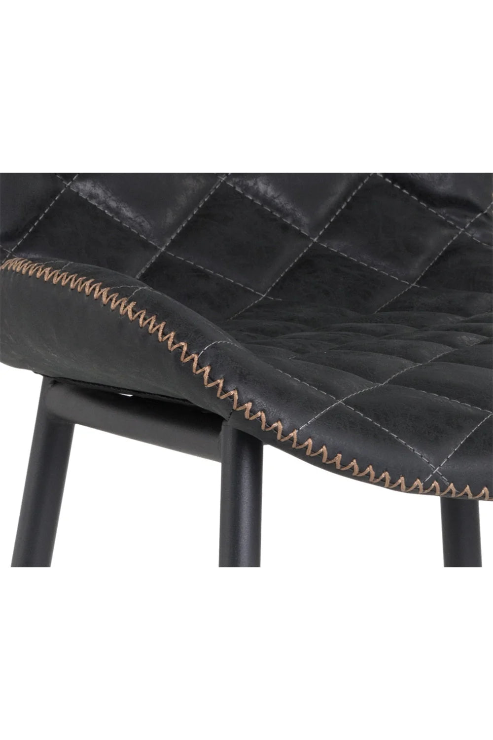 Luxury Upholstered Modern Leather Look Bar Stool European Style for Villa