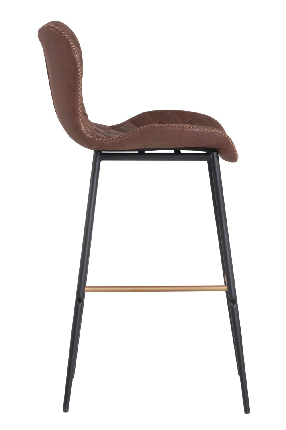 Luxury Upholstered Modern Leather Look Bar Stool European Style for Villa