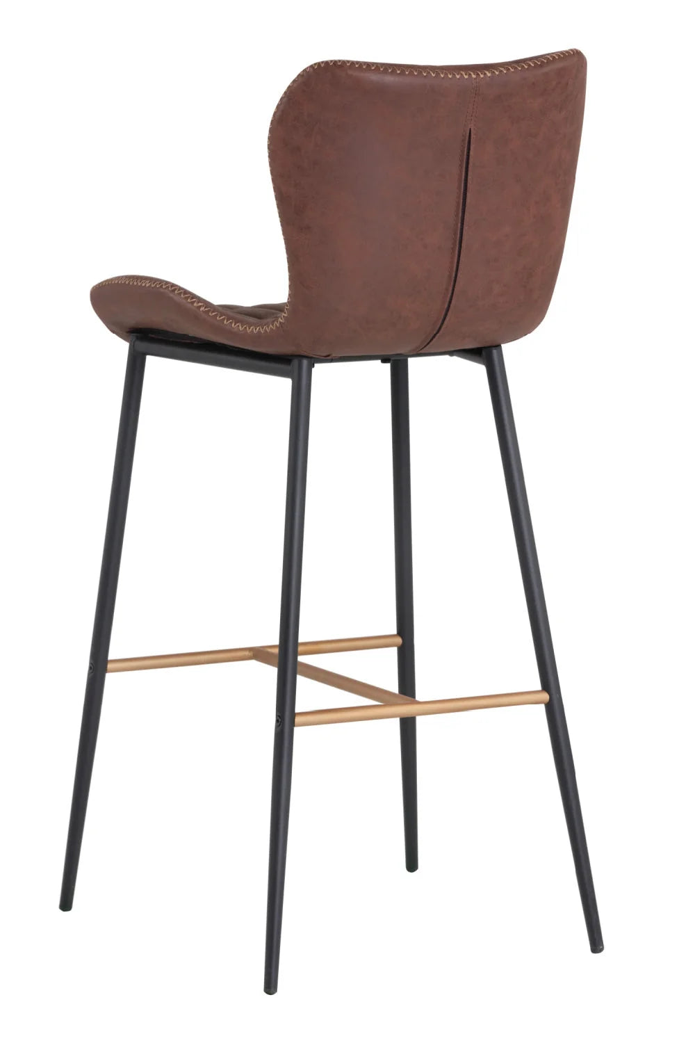 Luxury Upholstered Modern Leather Look Bar Stool European Style for Villa