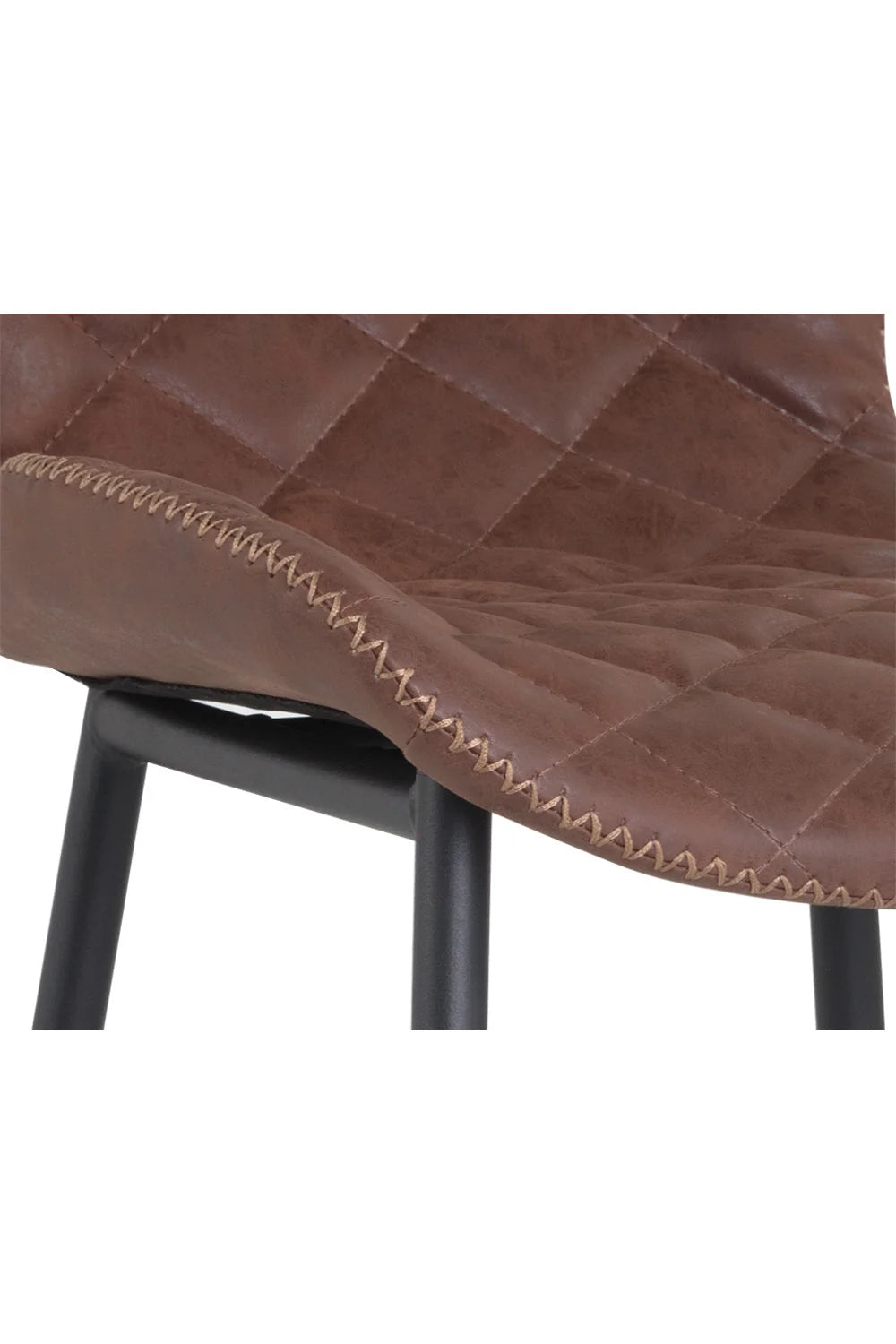 Luxury Upholstered Modern Leather Look Bar Stool European Style for Villa