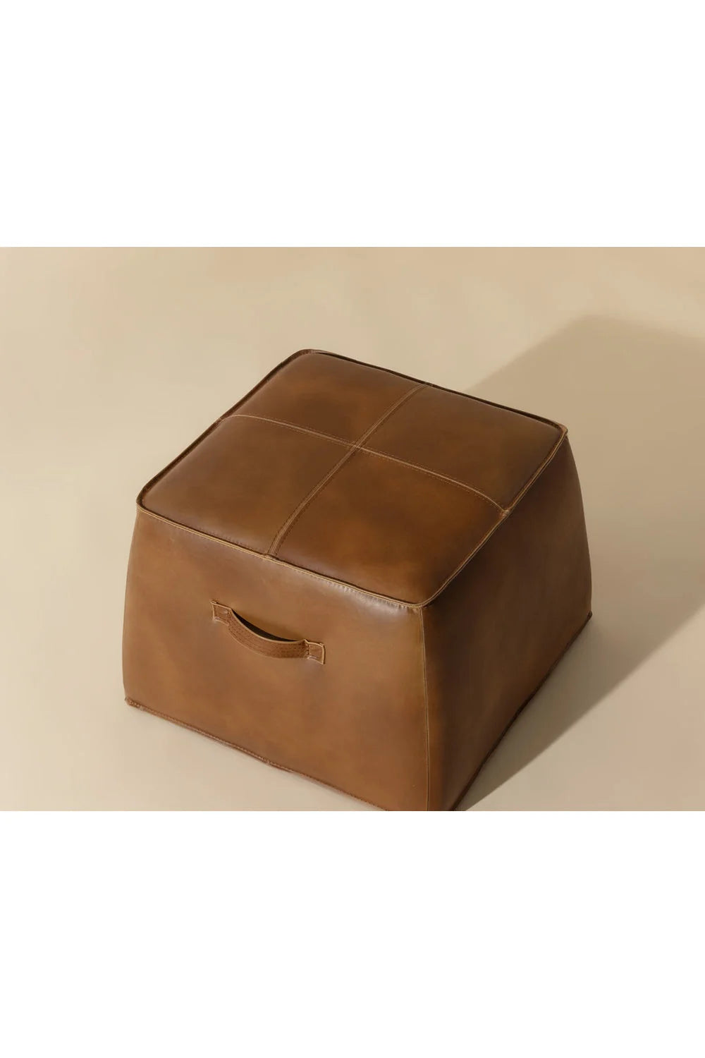 Luxury Upholstered Modern Leather Ottoman European Style for Villa