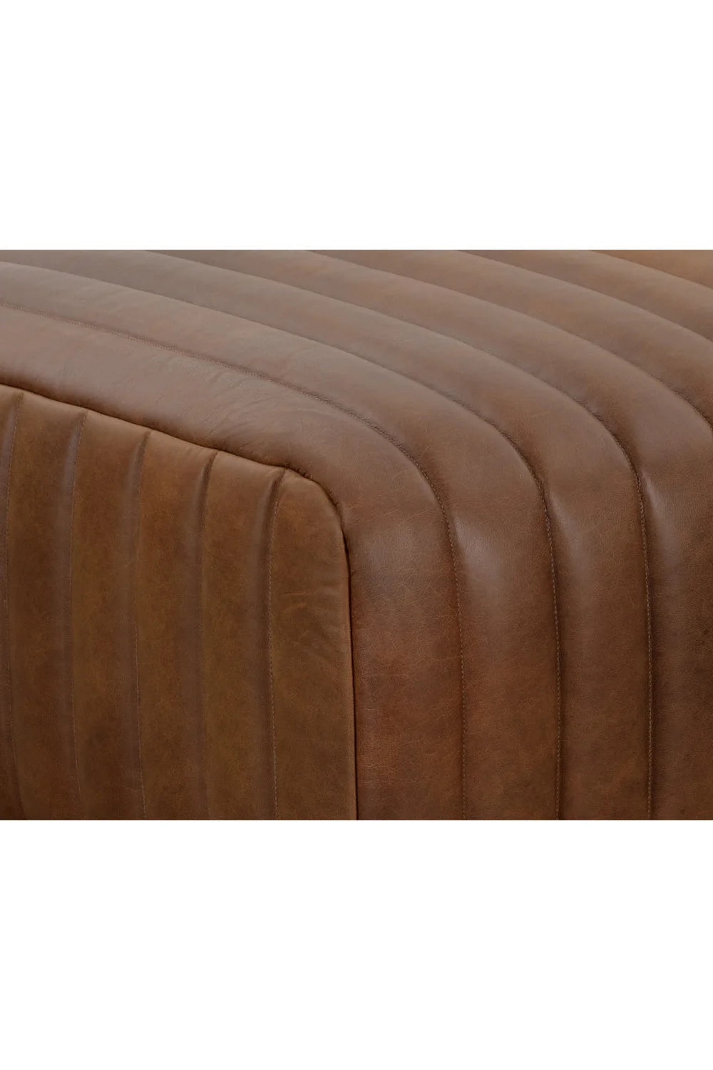 Luxury Upholstered Modern Leather Ottoman European Style for Villa