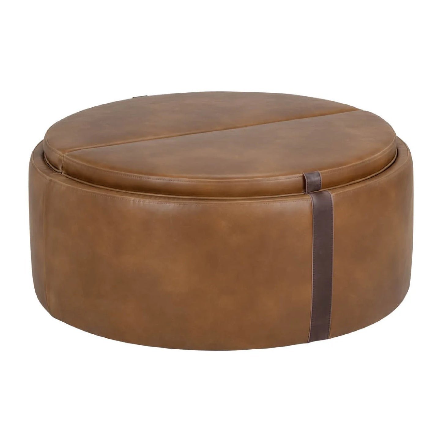 Luxury Upholstered Modern Leather Ottoman European Style for Villa