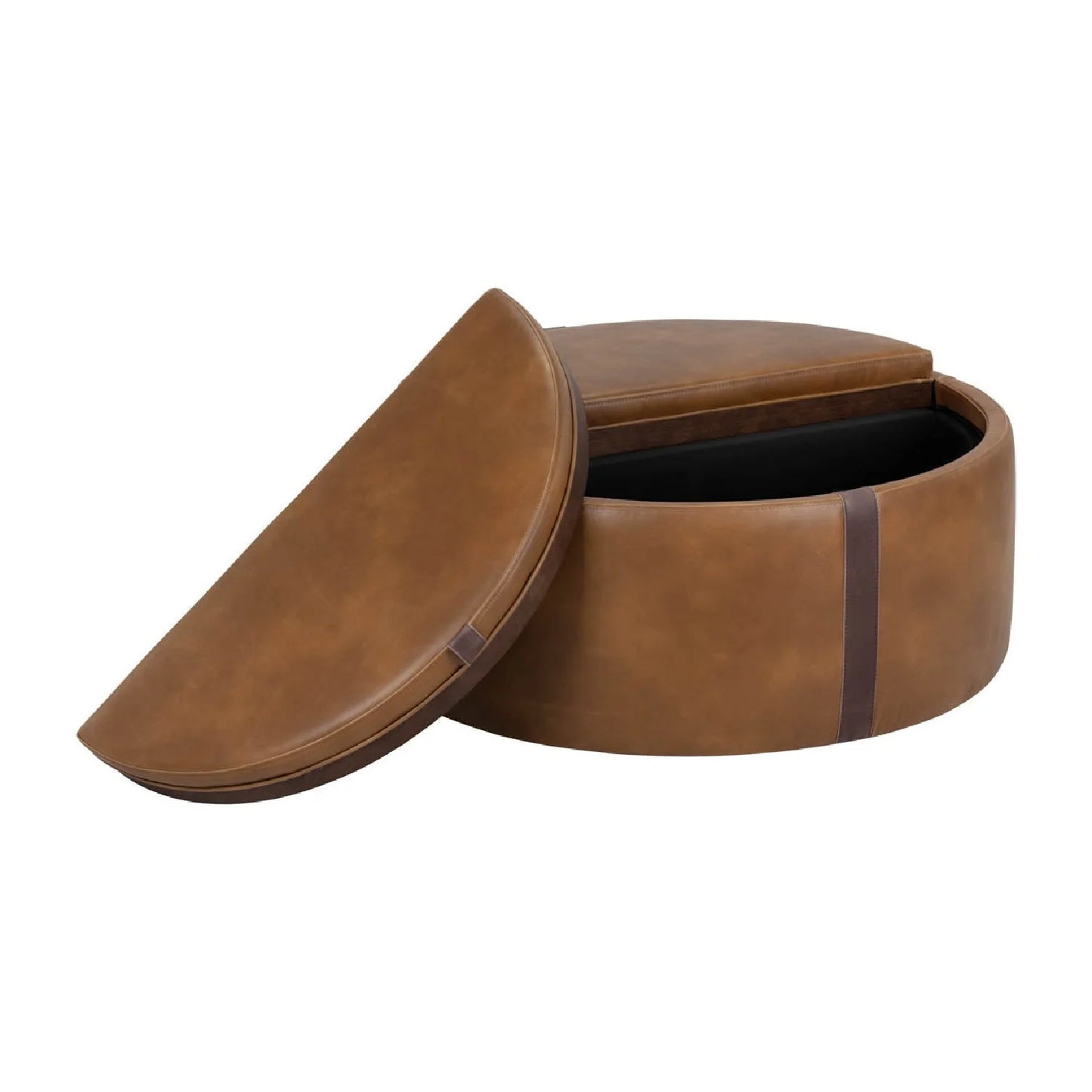 Luxury Upholstered Modern Leather Ottoman European Style for Villa