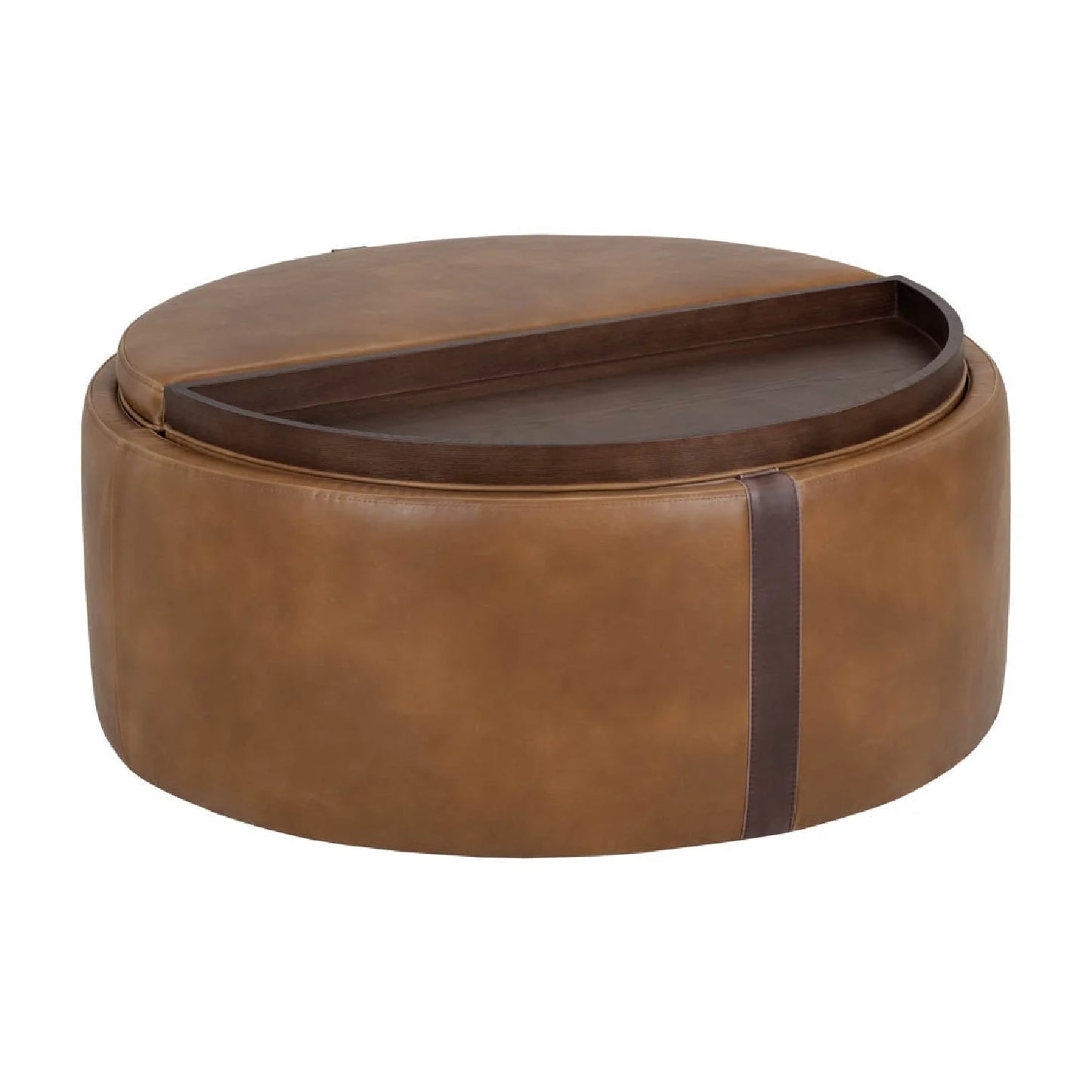 Luxury Upholstered Modern Leather Ottoman European Style for Villa