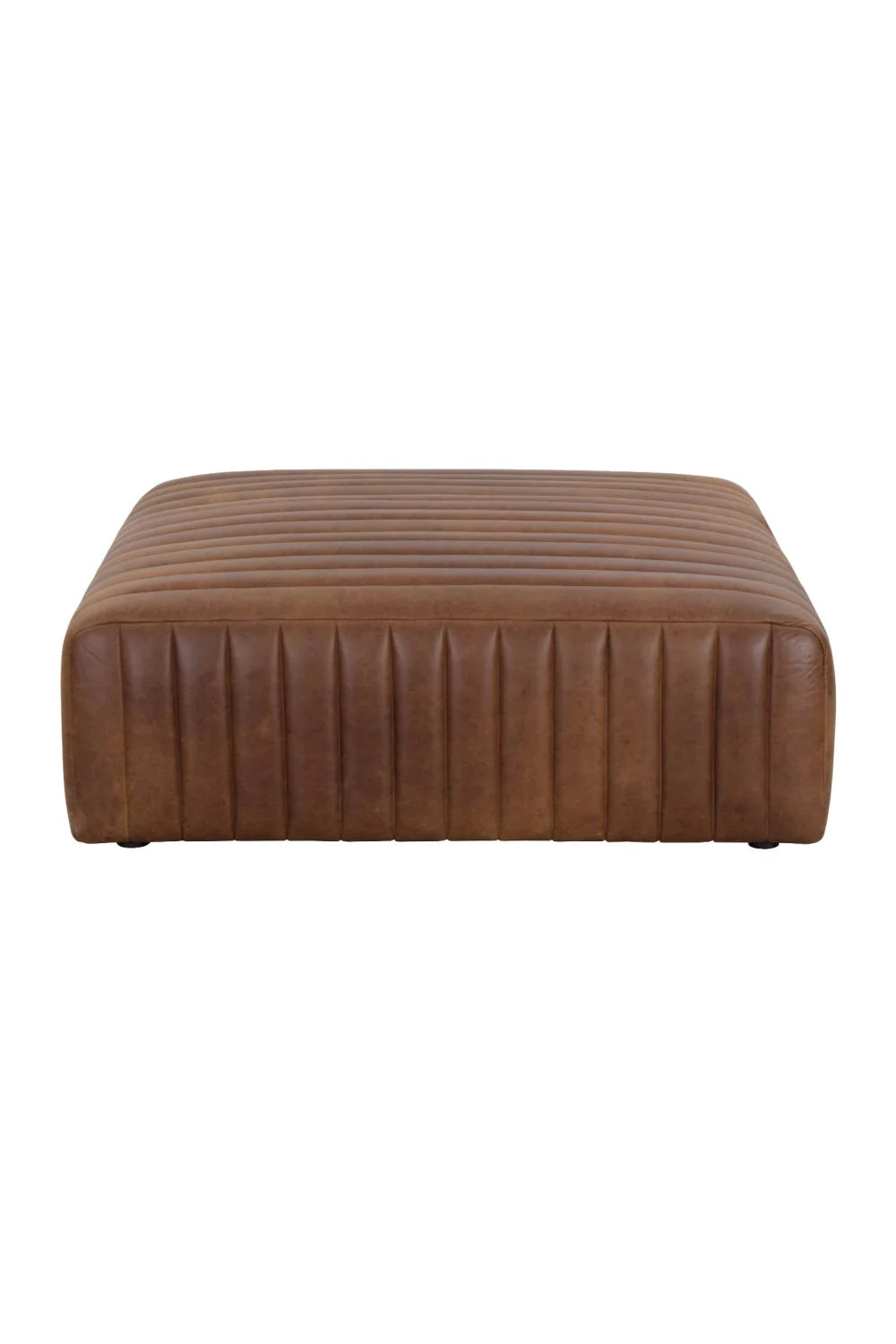 Luxury Upholstered Modern Leather Ottoman European Style for Villa