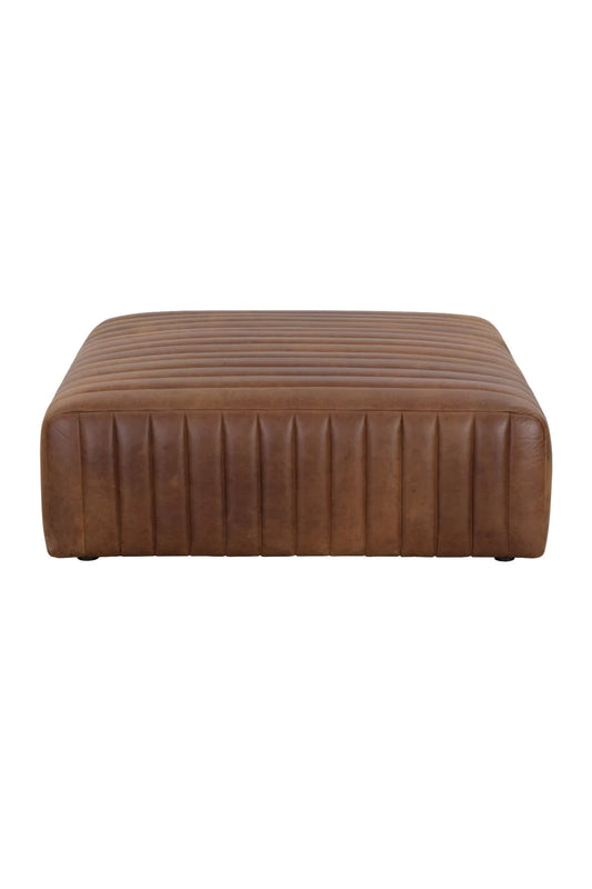 Luxury Upholstered Modern Leather Ottoman European Style for Villa