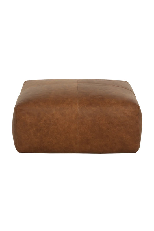Luxury Upholstered Modern Leather Ottoman European Style for Villa