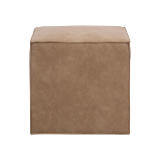 Luxury Upholstered Modern Leather Ottoman European Style for Villa