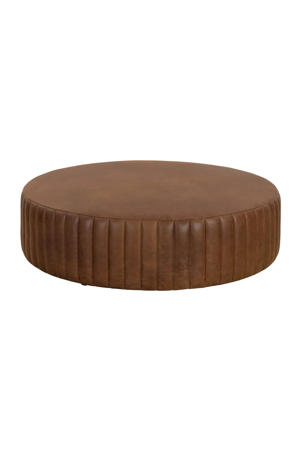 Luxury Upholstered Modern Leather Ottoman European Style for Villa