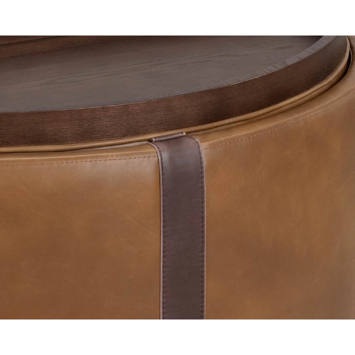 Luxury Upholstered Modern Leather Ottoman European Style for Villa