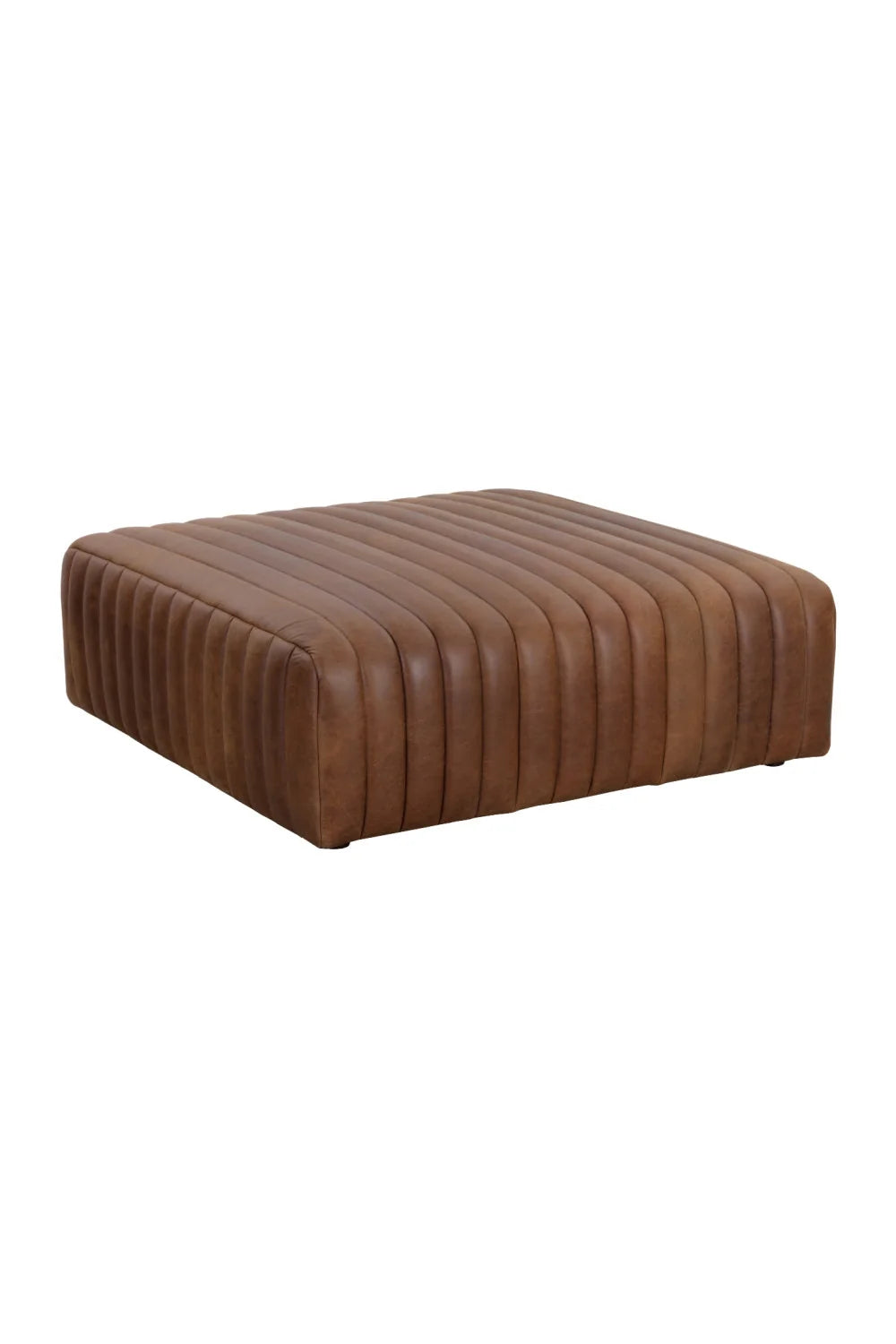 Luxury Upholstered Modern Leather Ottoman European Style for Villa