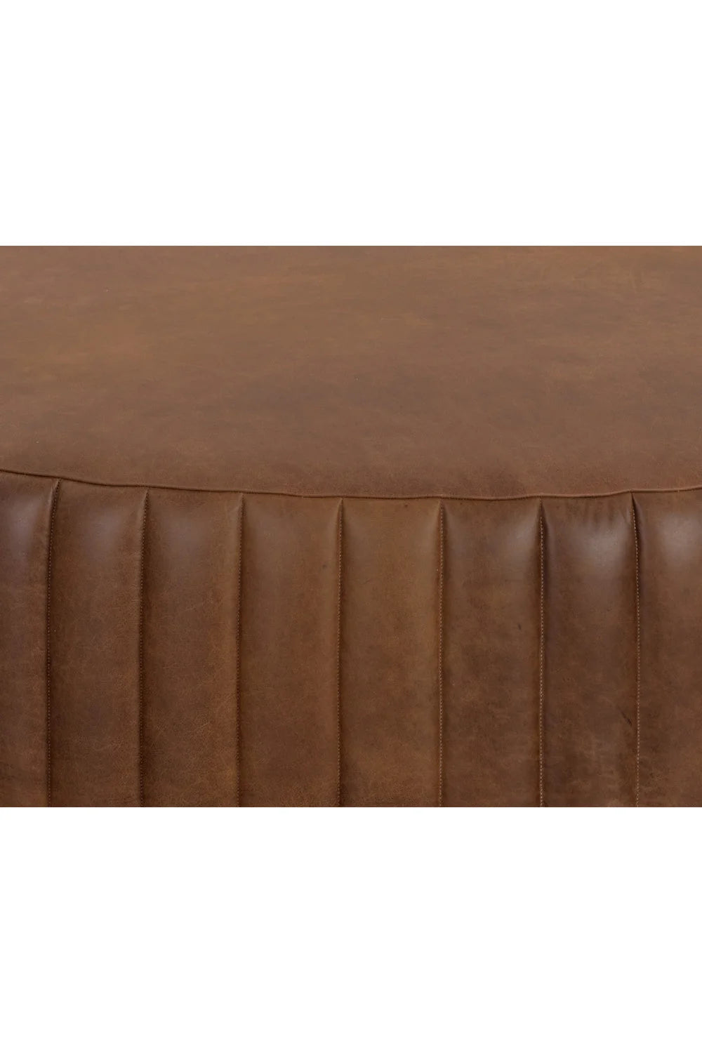Luxury Upholstered Modern Leather Ottoman European Style for Villa