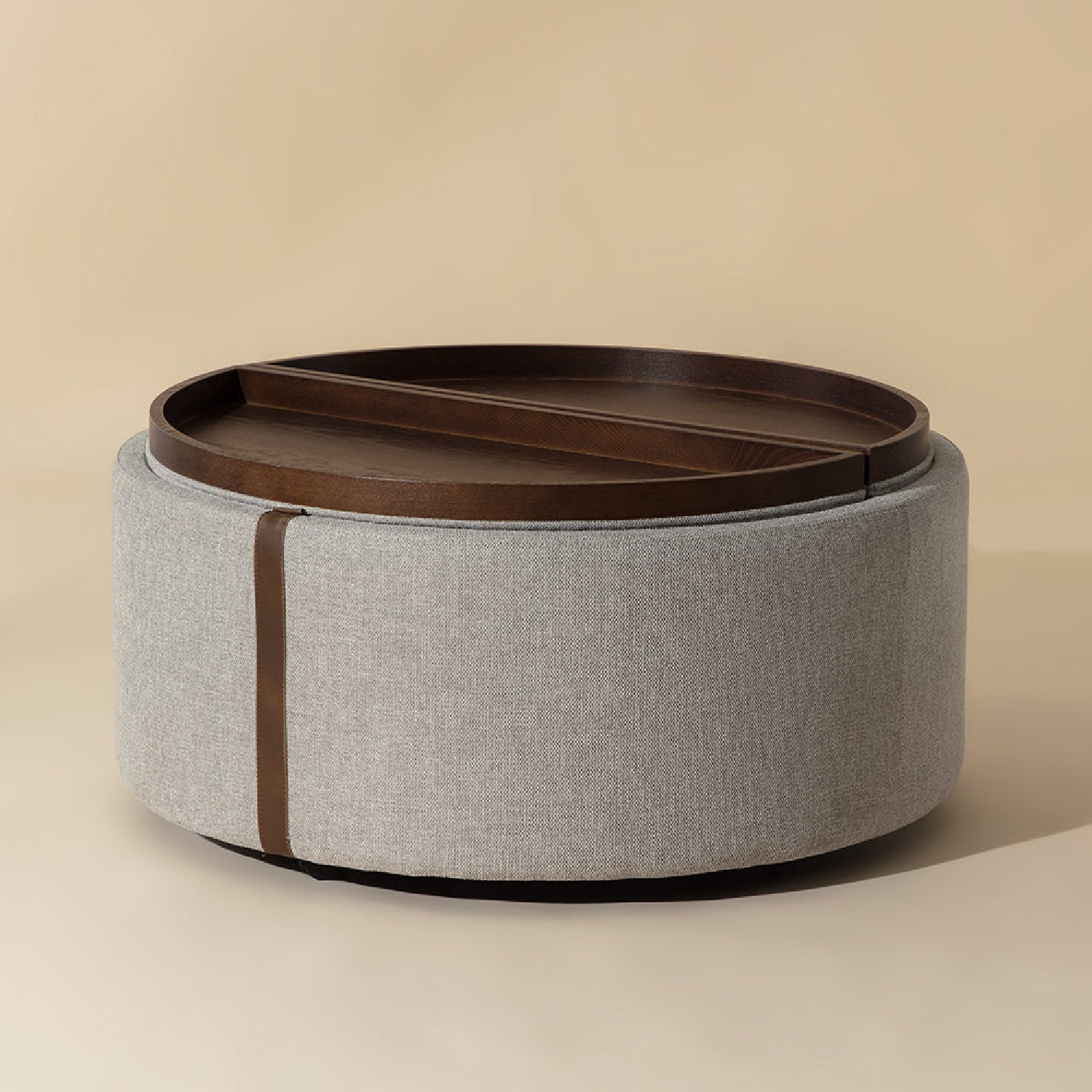 Luxury Upholstered Modern Leather Ottoman European Style for Villa