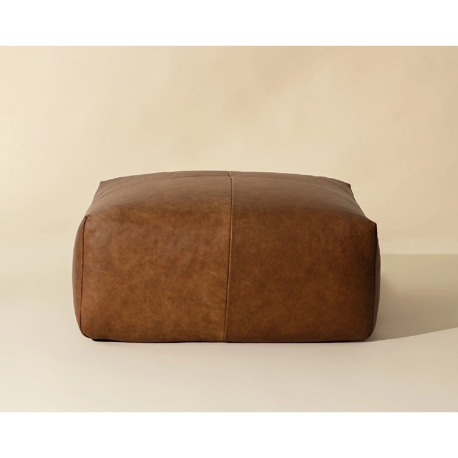 Luxury Upholstered Modern Leather Ottoman European Style for Villa