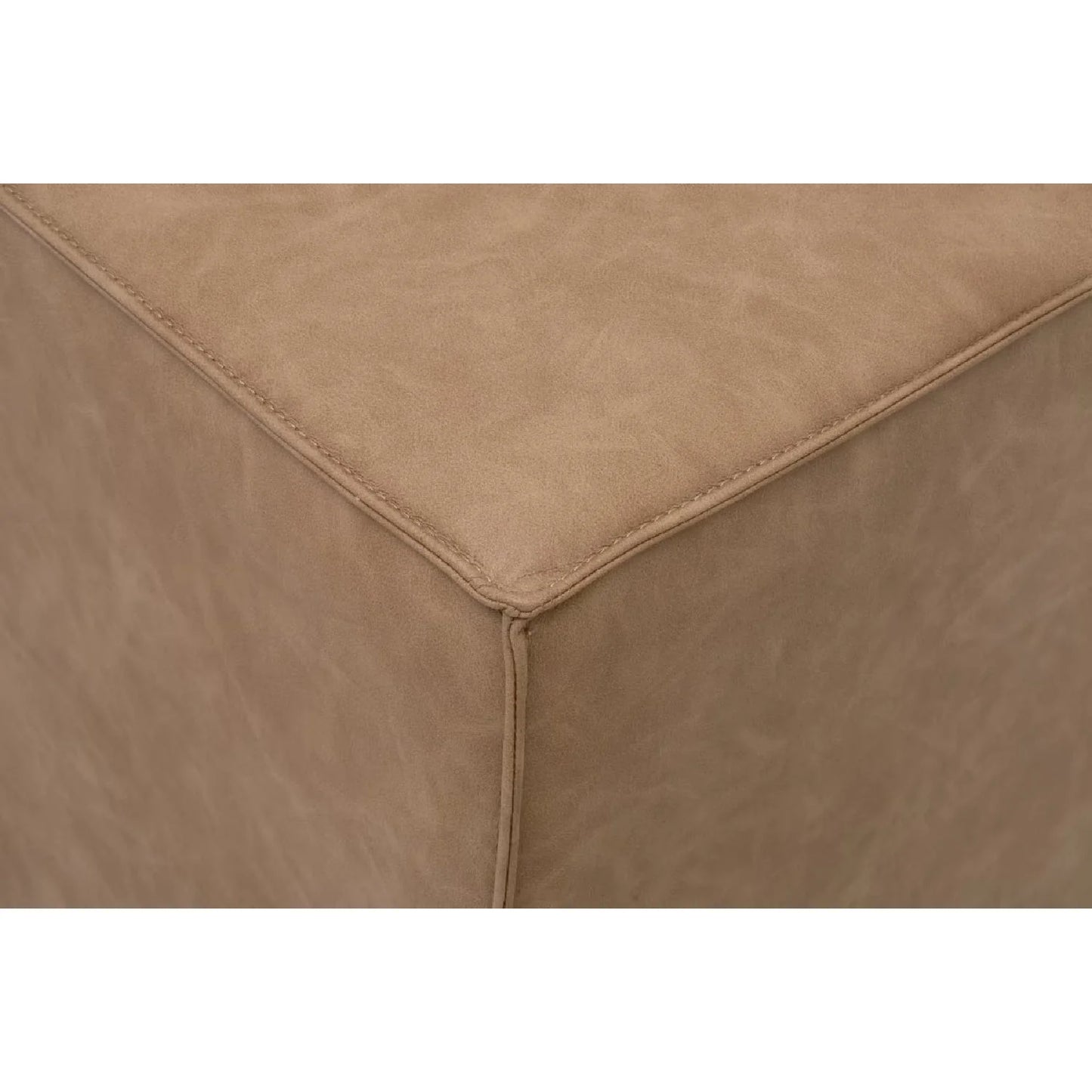 Luxury Upholstered Modern Leather Ottoman European Style for Villa