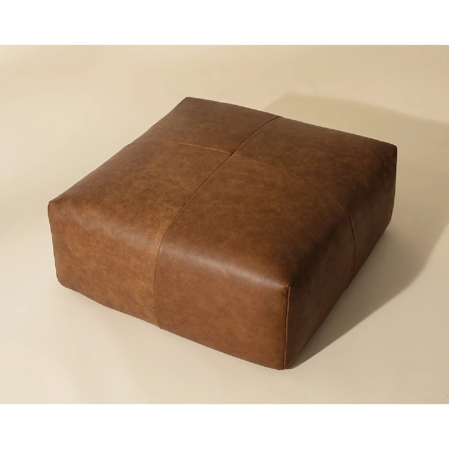 Luxury Upholstered Modern Leather Ottoman European Style for Villa