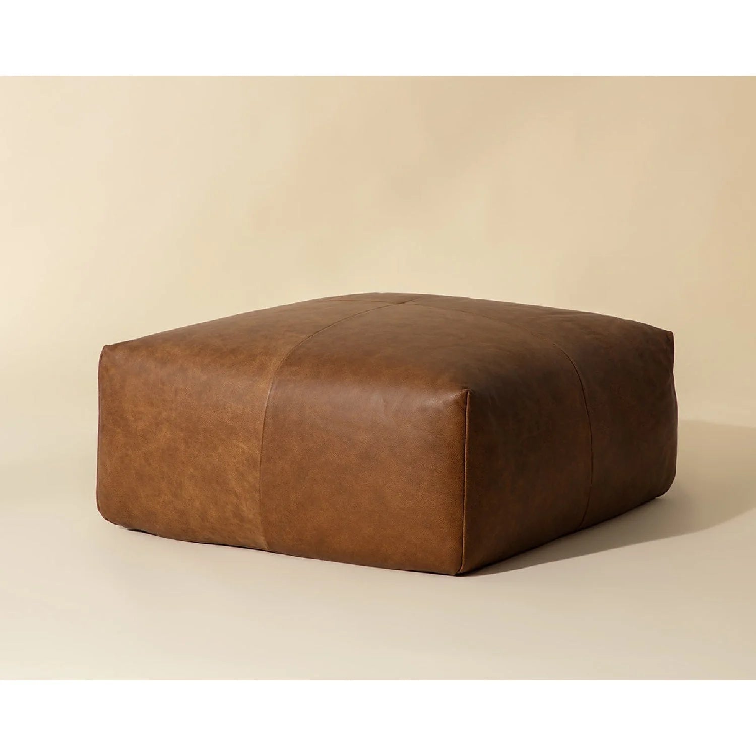 Luxury Upholstered Modern Leather Ottoman European Style for Villa