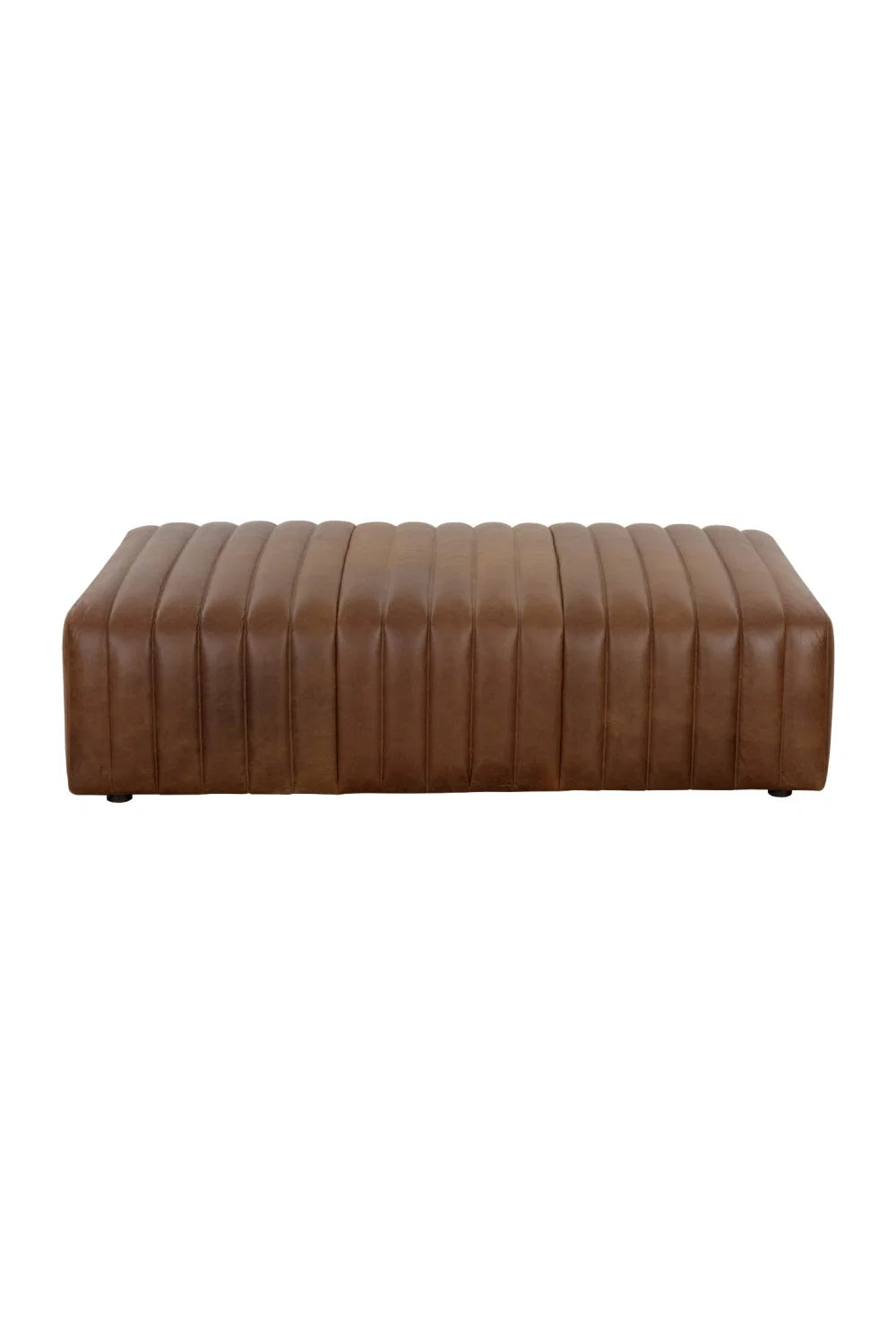 Luxury Upholstered Modern Leather Ottoman European Style for Villa