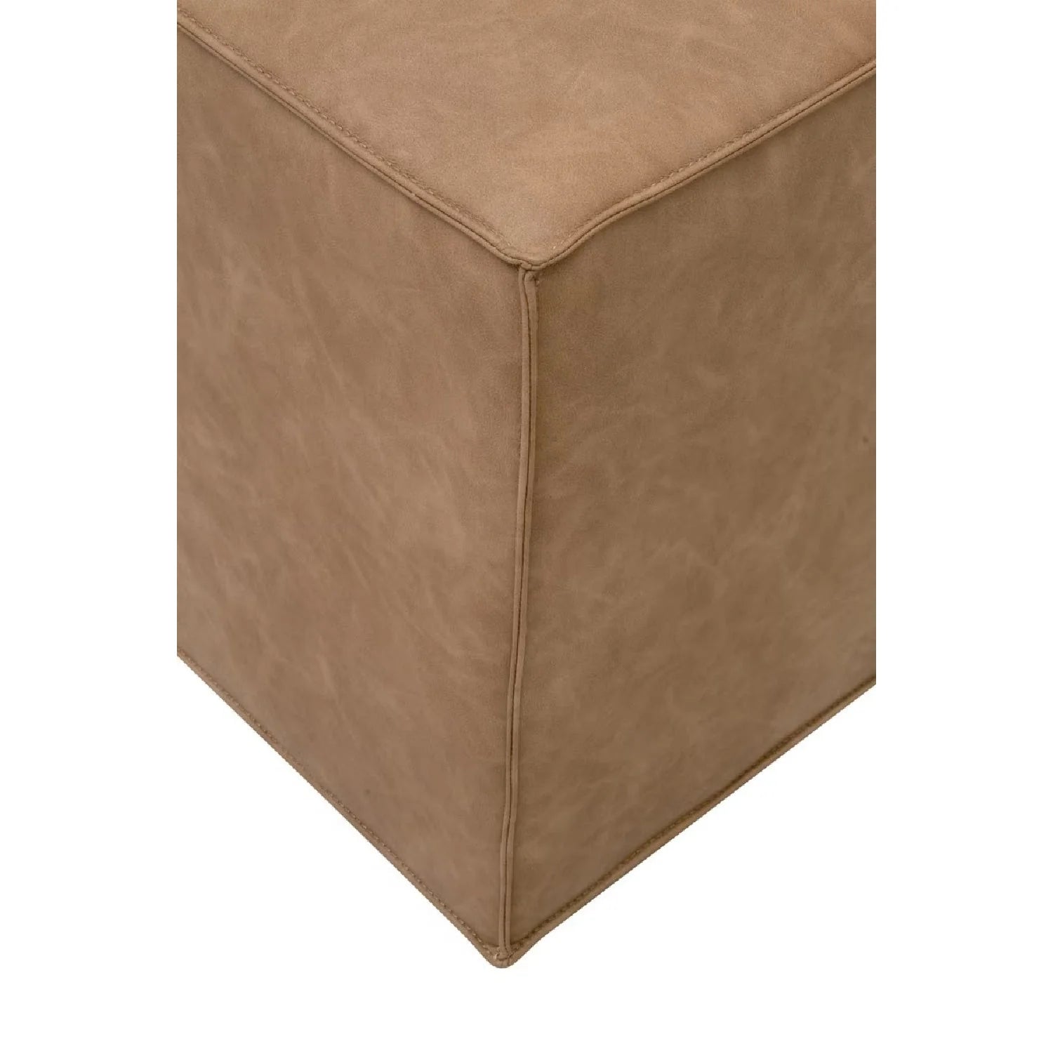 Luxury Upholstered Modern Leather Ottoman European Style for Villa