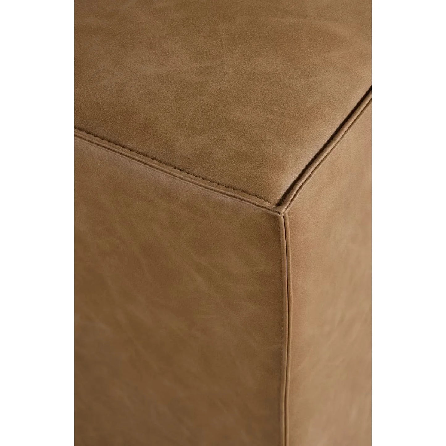 Luxury Upholstered Modern Leather Ottoman European Style for Villa