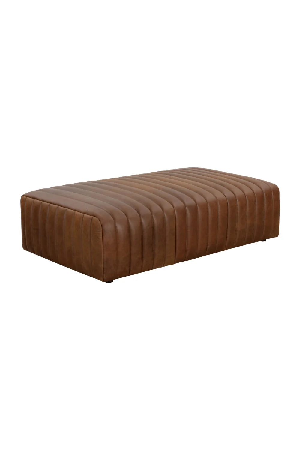 Luxury Upholstered Modern Leather Ottoman European Style for Villa