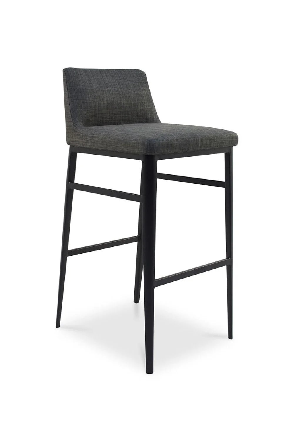 Luxury Upholstered Modern Low-Back Bar Stool European Style for Villa