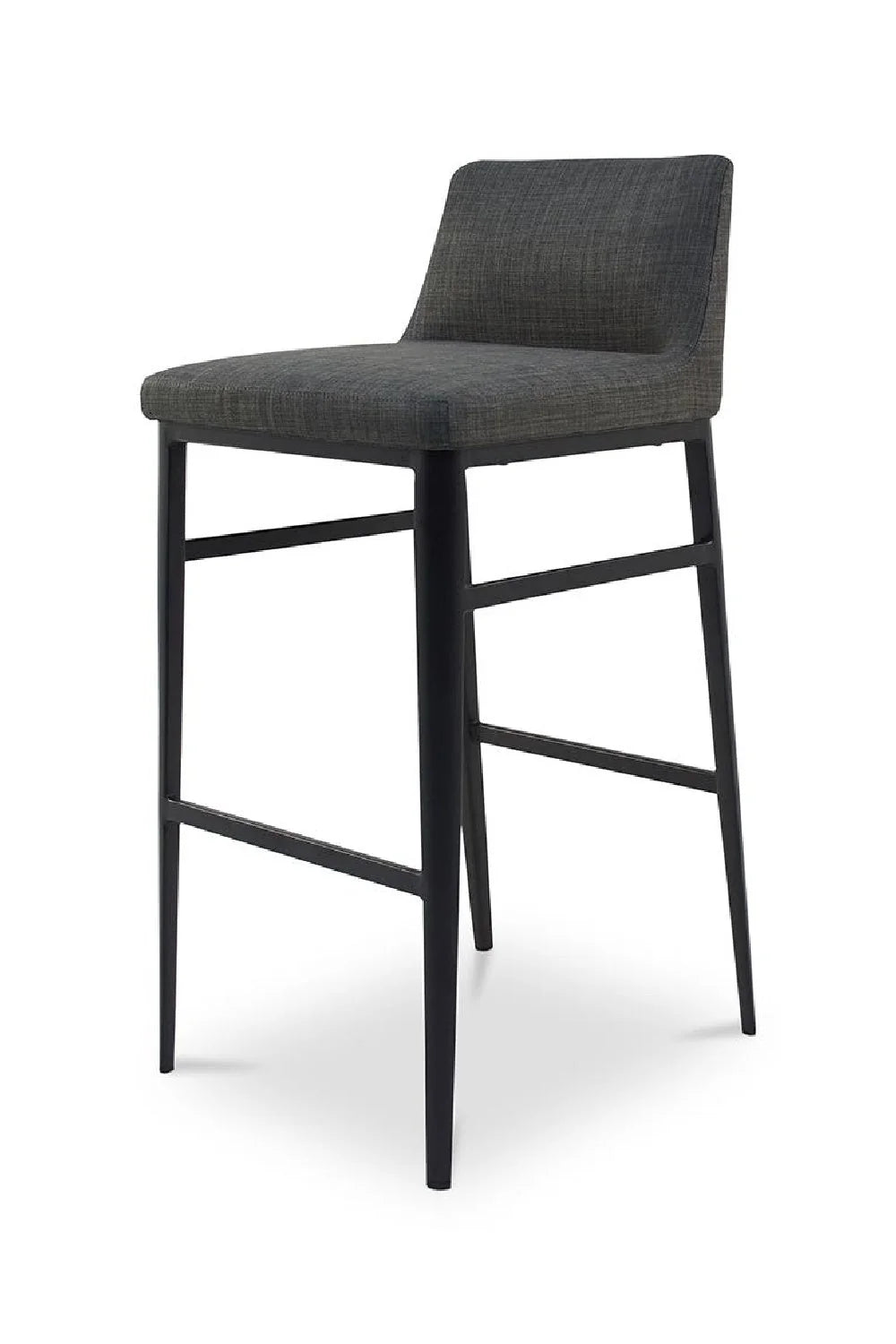 Luxury Upholstered Modern Low-Back Bar Stool European Style for Villa