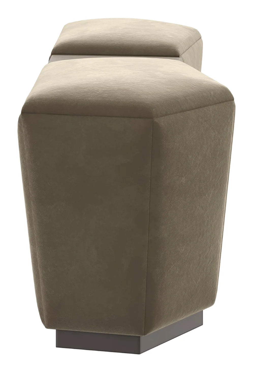 Luxury Upholstered Modern Mohair Storage Ottoman European Style for Villa