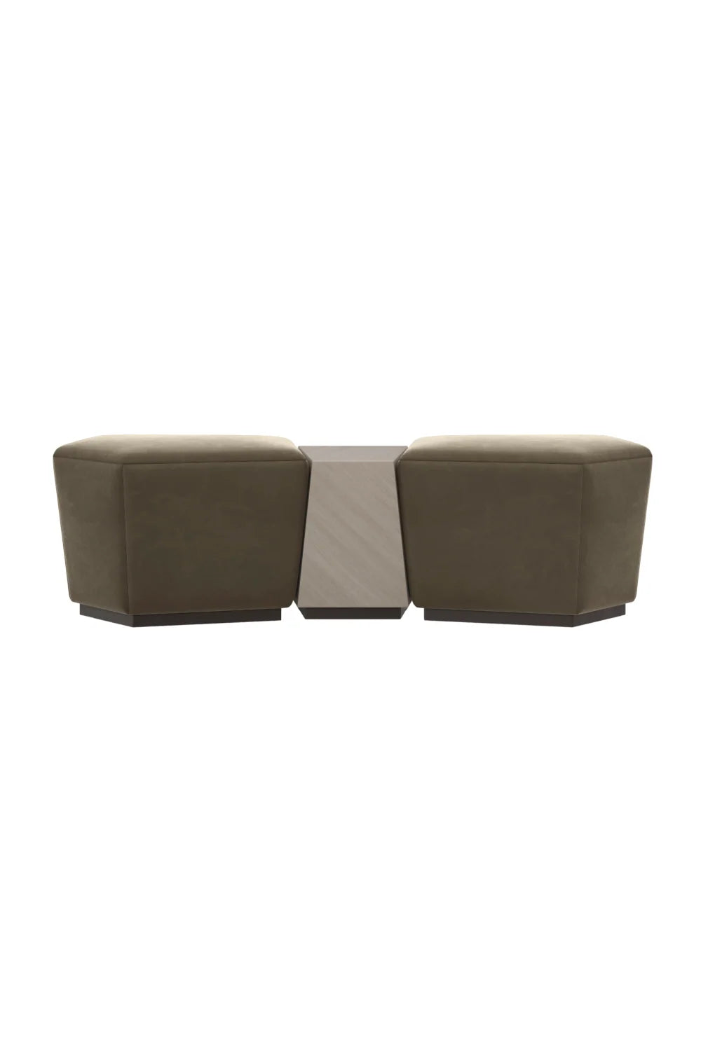 Luxury Upholstered Modern Mohair Storage Ottoman European Style for Villa