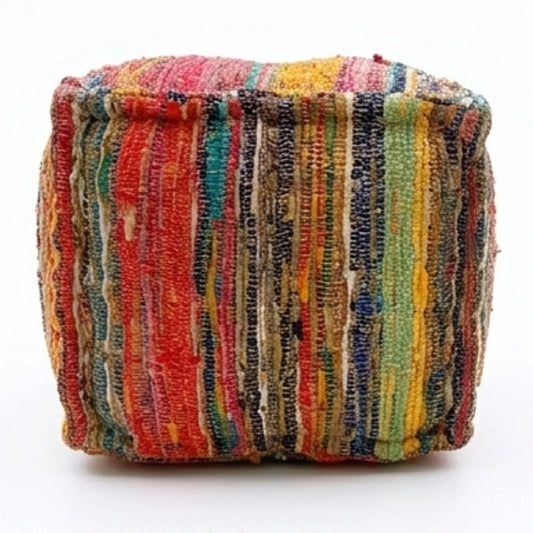 Luxury Upholstered Modern Multicolor Fabric Ottoman European Style for Villa