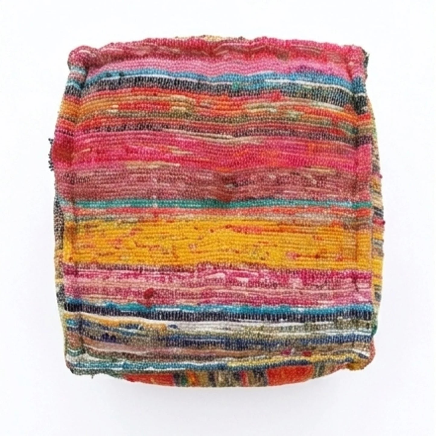 Luxury Upholstered Modern Multicolor Fabric Ottoman European Style for Villa