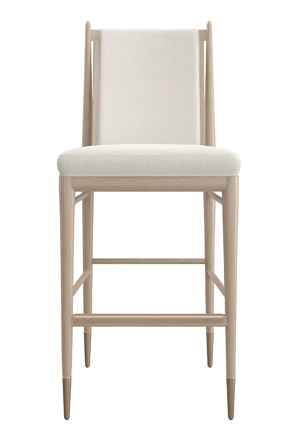 Luxury Upholstered Modern Oak Bar Stool European Style for Villa