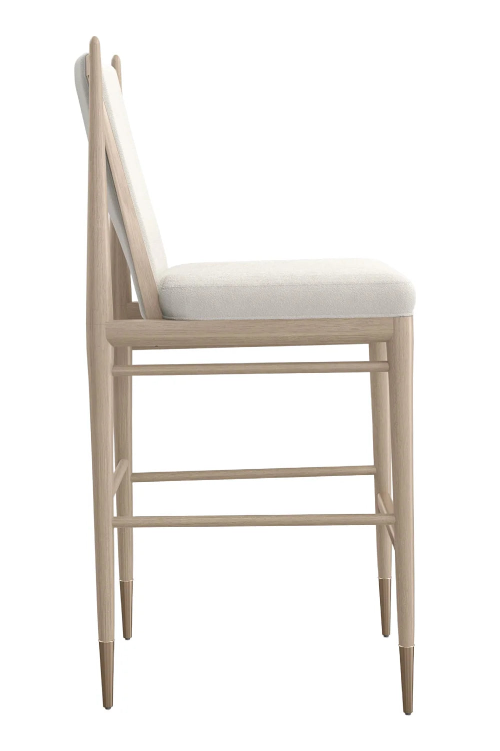 Luxury Upholstered Modern Oak Bar Stool European Style for Villa