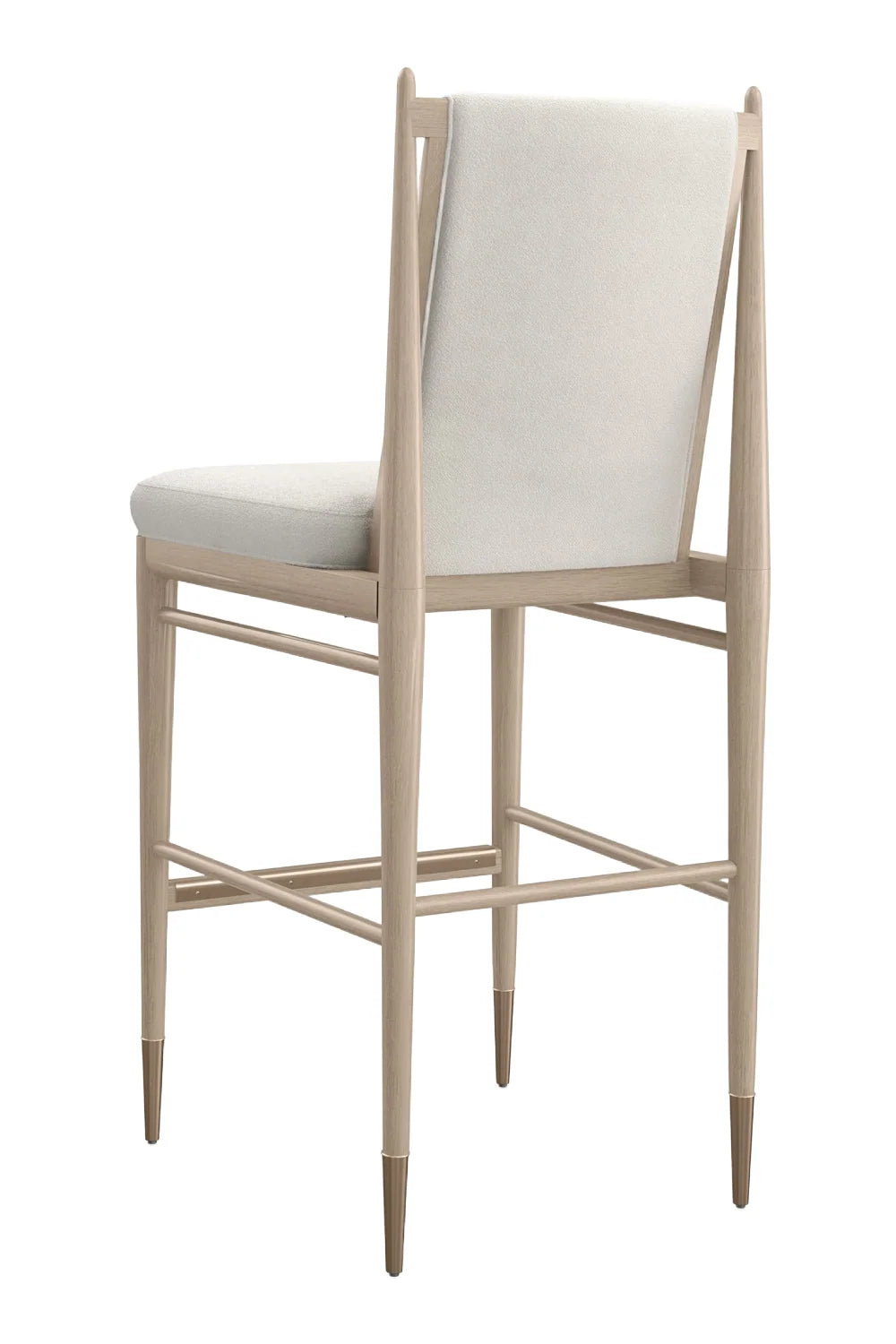 Luxury Upholstered Modern Oak Bar Stool European Style for Villa