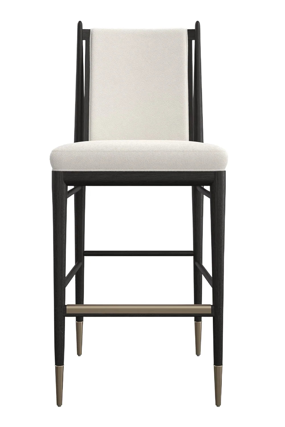 Luxury Upholstered Modern Oak Bar Stool European Style for Villa