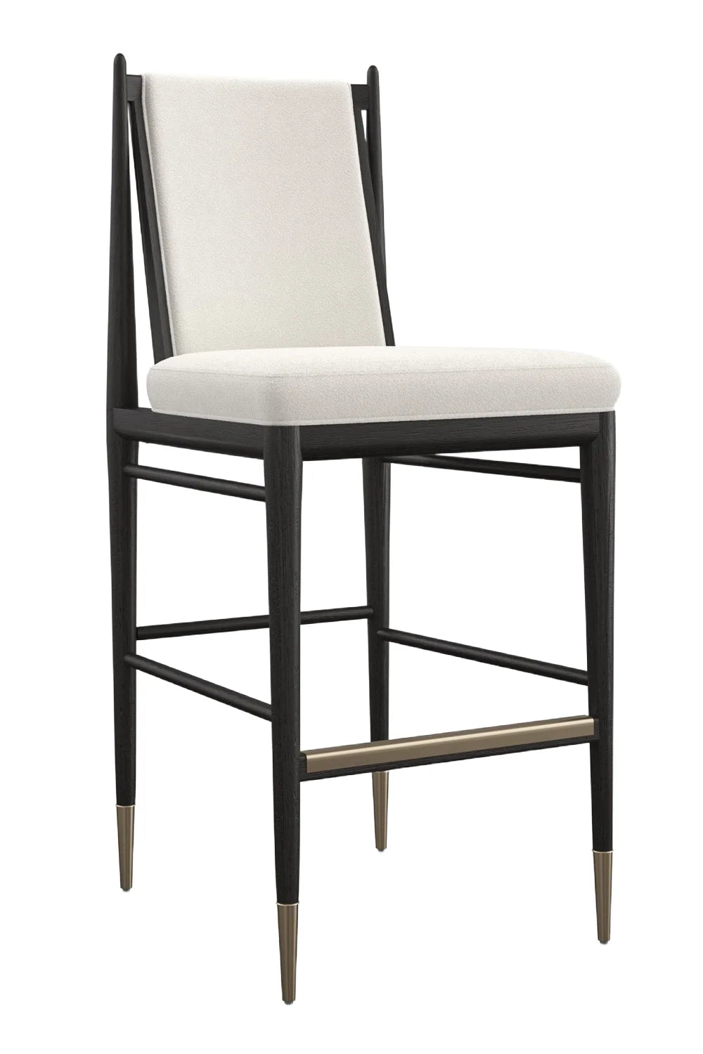 Luxury Upholstered Modern Oak Bar Stool European Style for Villa