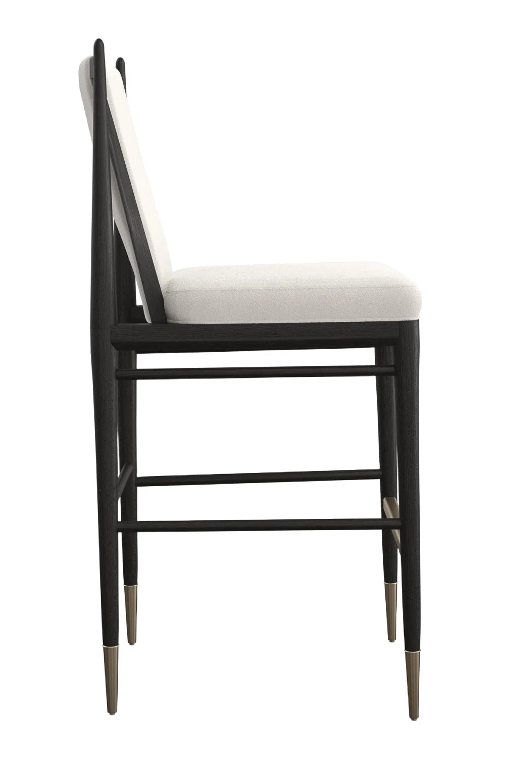 Luxury Upholstered Modern Oak Bar Stool European Style for Villa