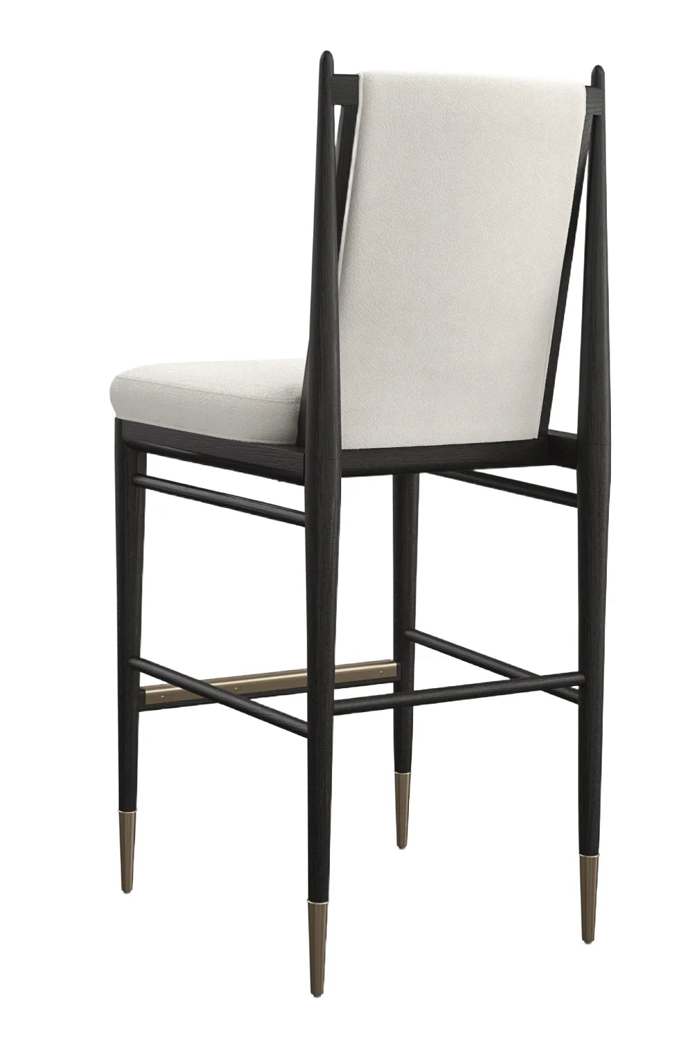 Luxury Upholstered Modern Oak Bar Stool European Style for Villa