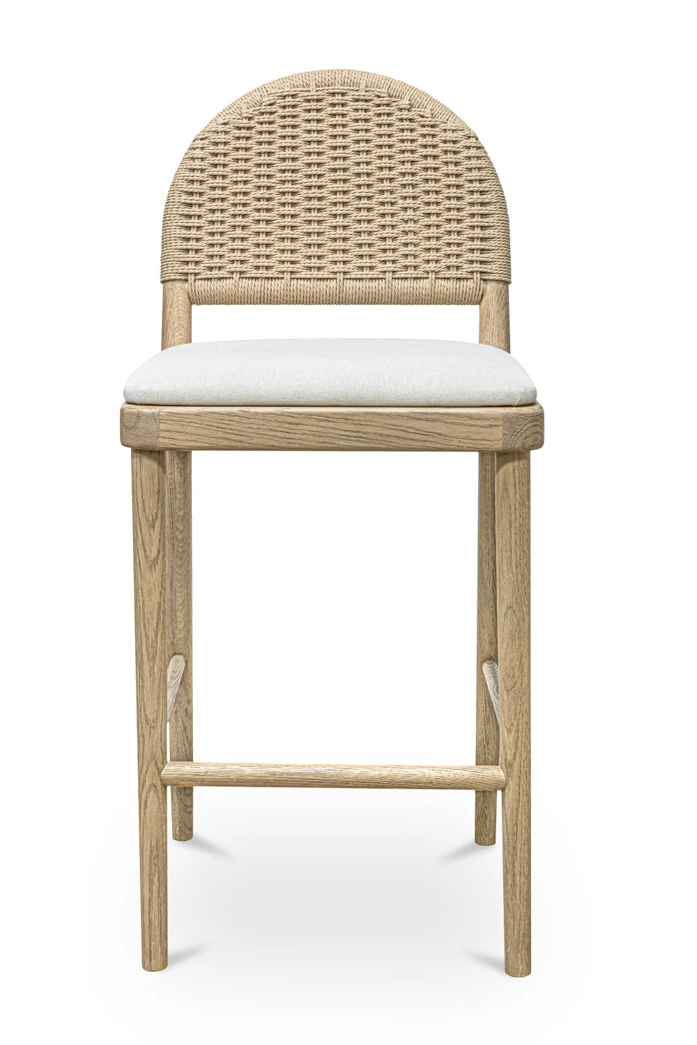 Luxury Upholstered Modern Oak Counter Stool European Style for Villa