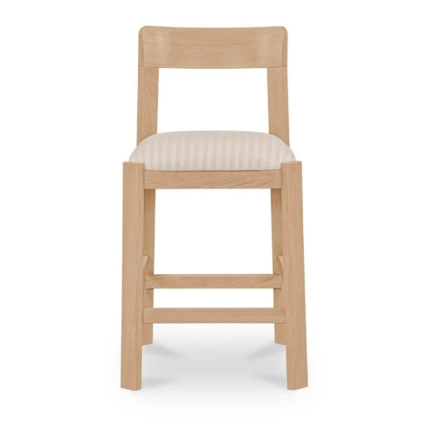Luxury Upholstered Modern Oak Counter Stool European Style for Villa