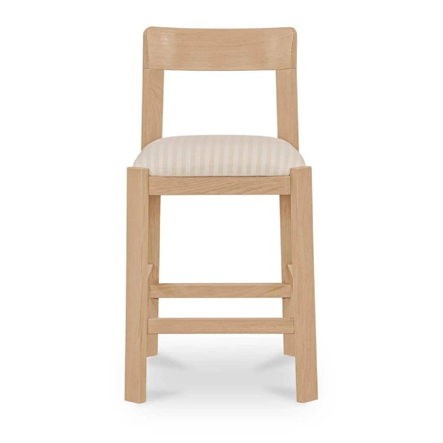 Luxury Upholstered Modern Oak Counter Stool European Style for Villa