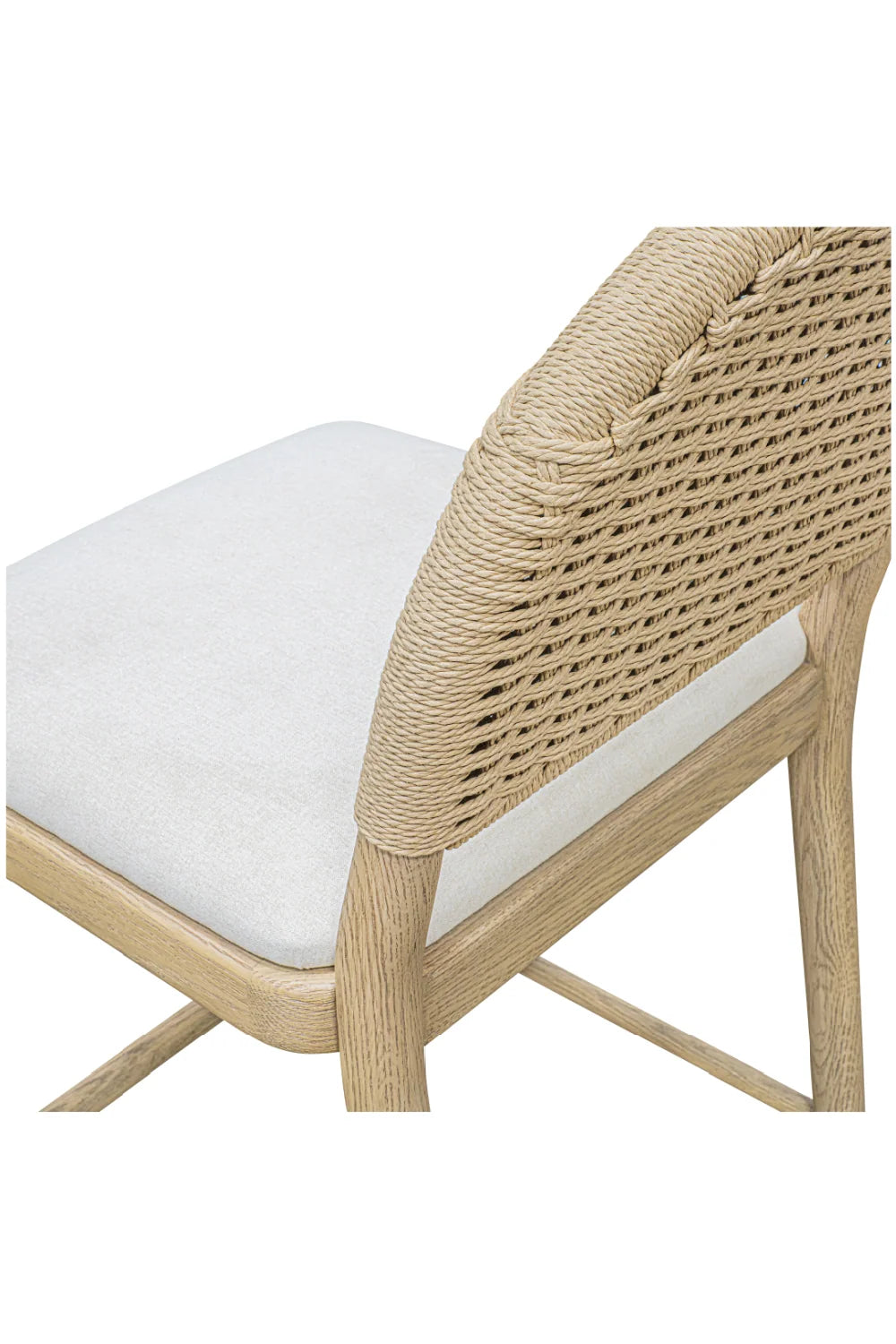 Luxury Upholstered Modern Oak Counter Stool European Style for Villa