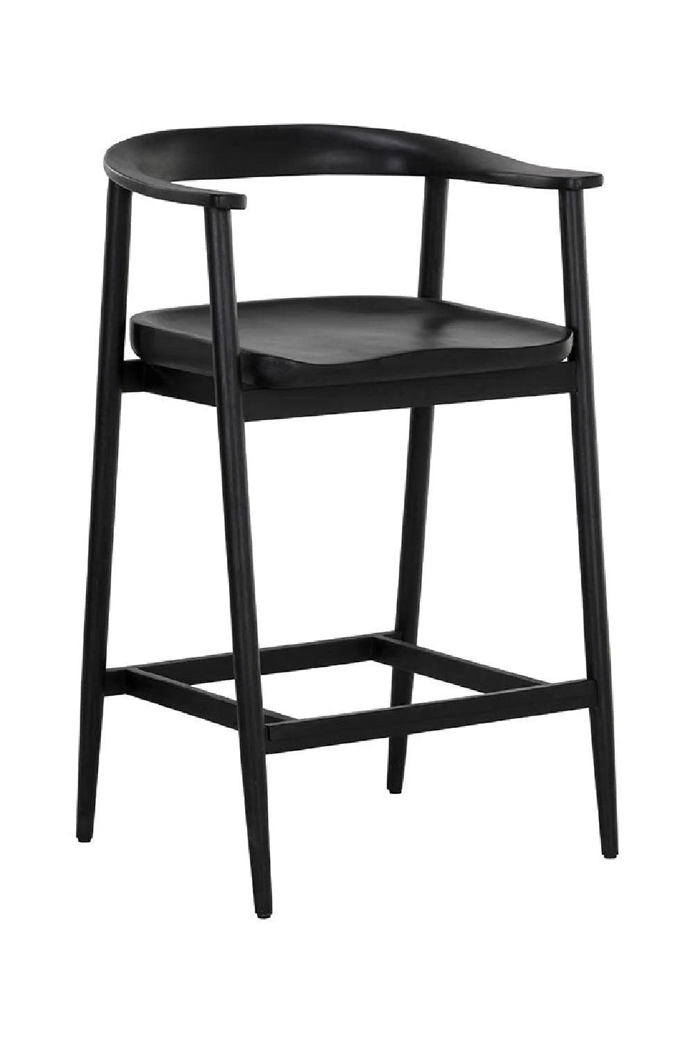 Luxury Upholstered Modern Oak Counter Stool European Style for Villa