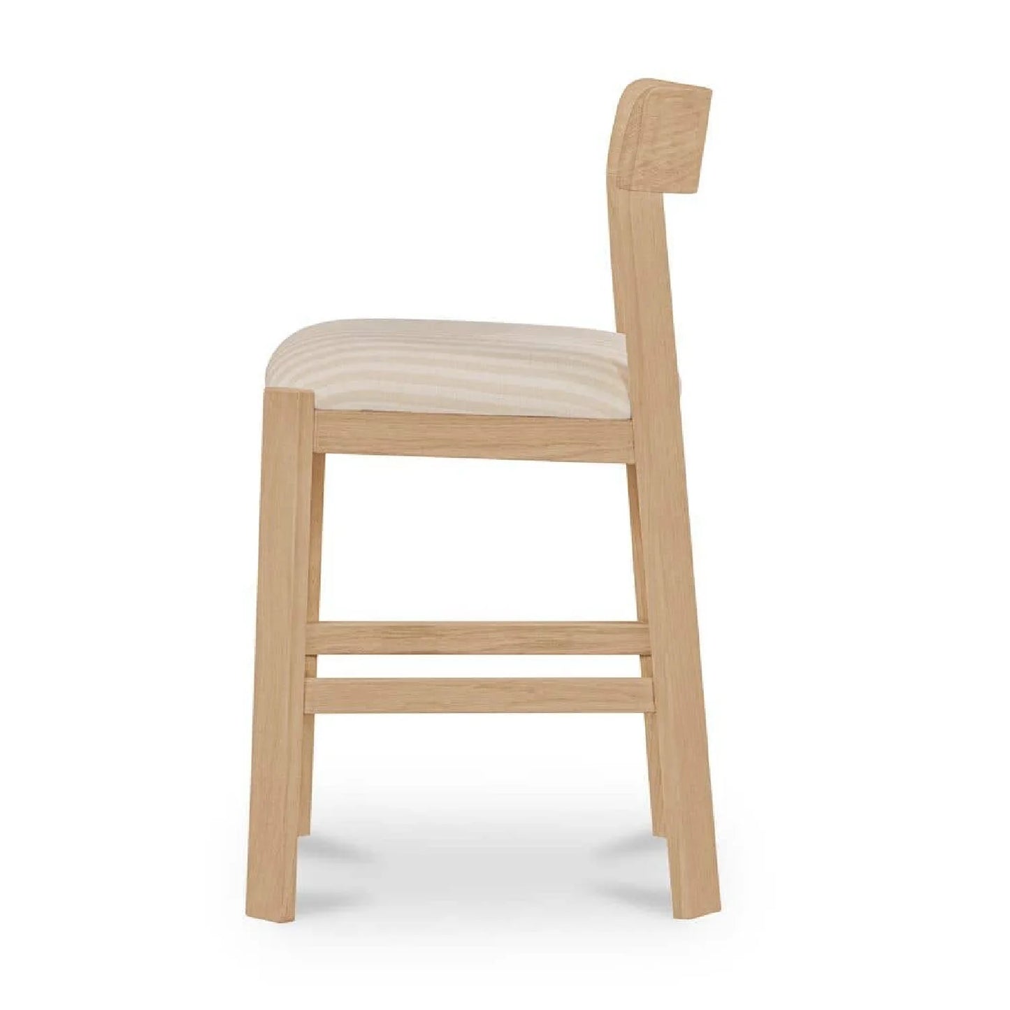Luxury Upholstered Modern Oak Counter Stool European Style for Villa