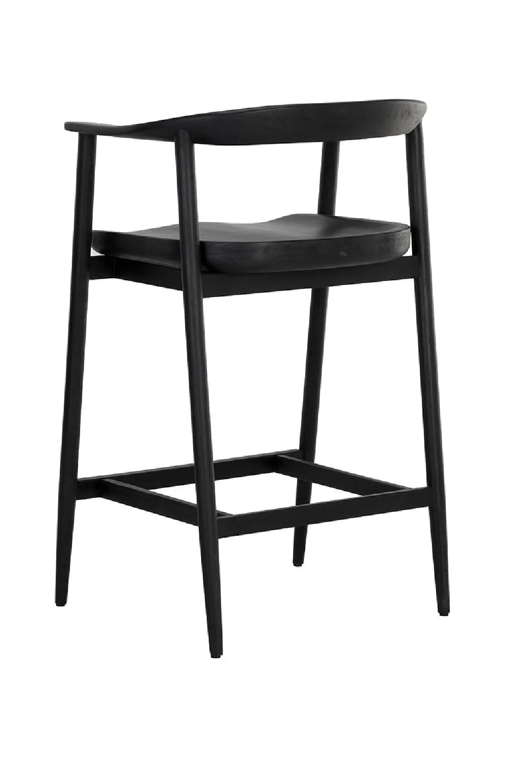 Luxury Upholstered Modern Oak Counter Stool European Style for Villa