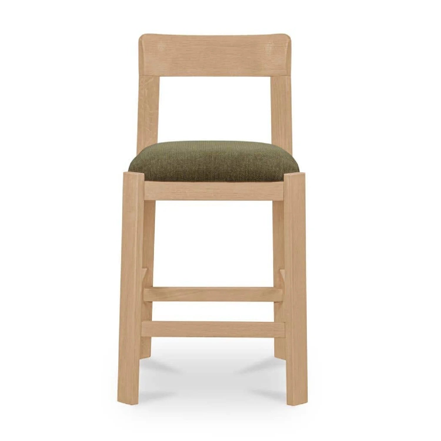 Luxury Upholstered Modern Oak Counter Stool European Style for Villa