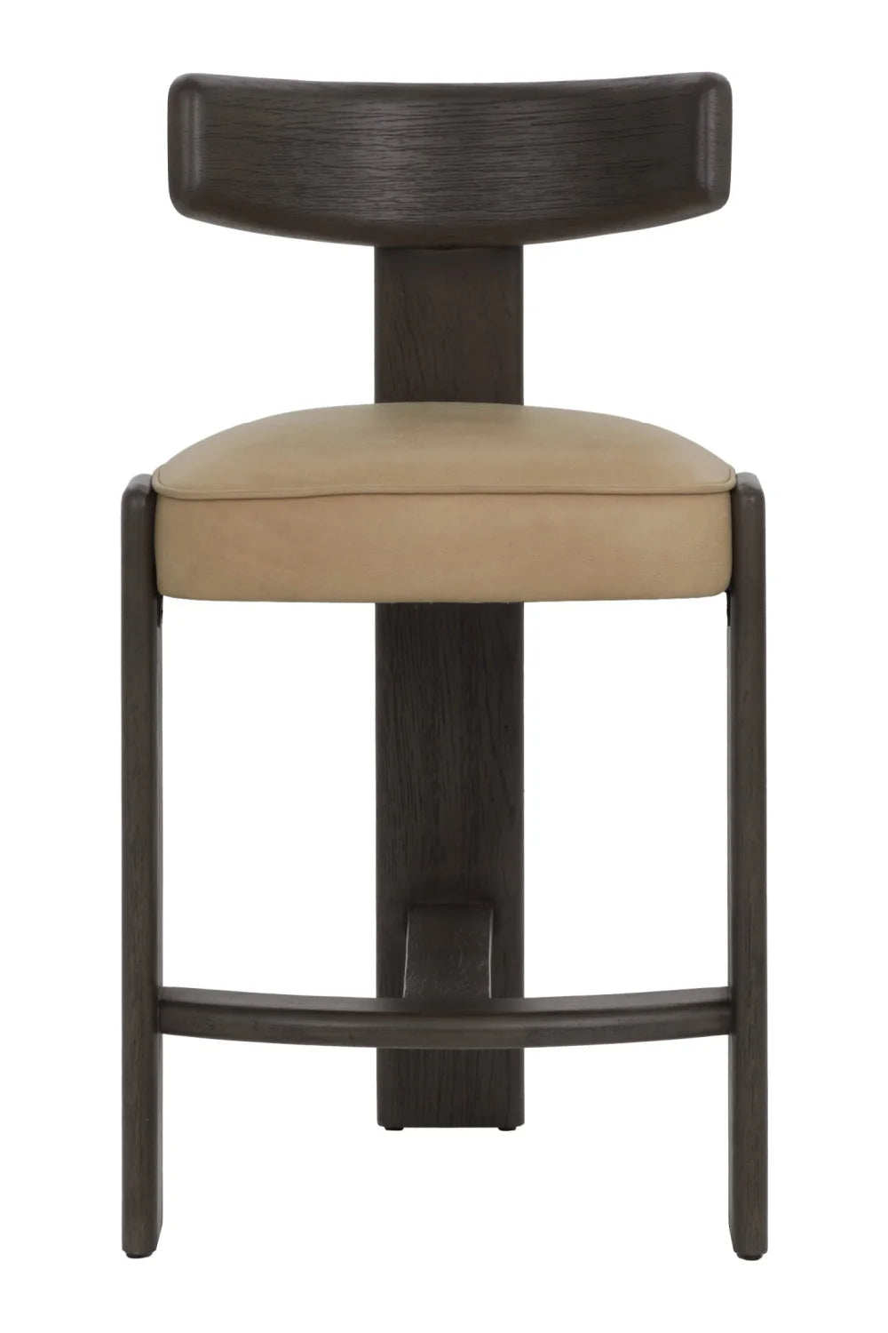 Luxury Upholstered Modern Oak Counter Stool European Style for Villa